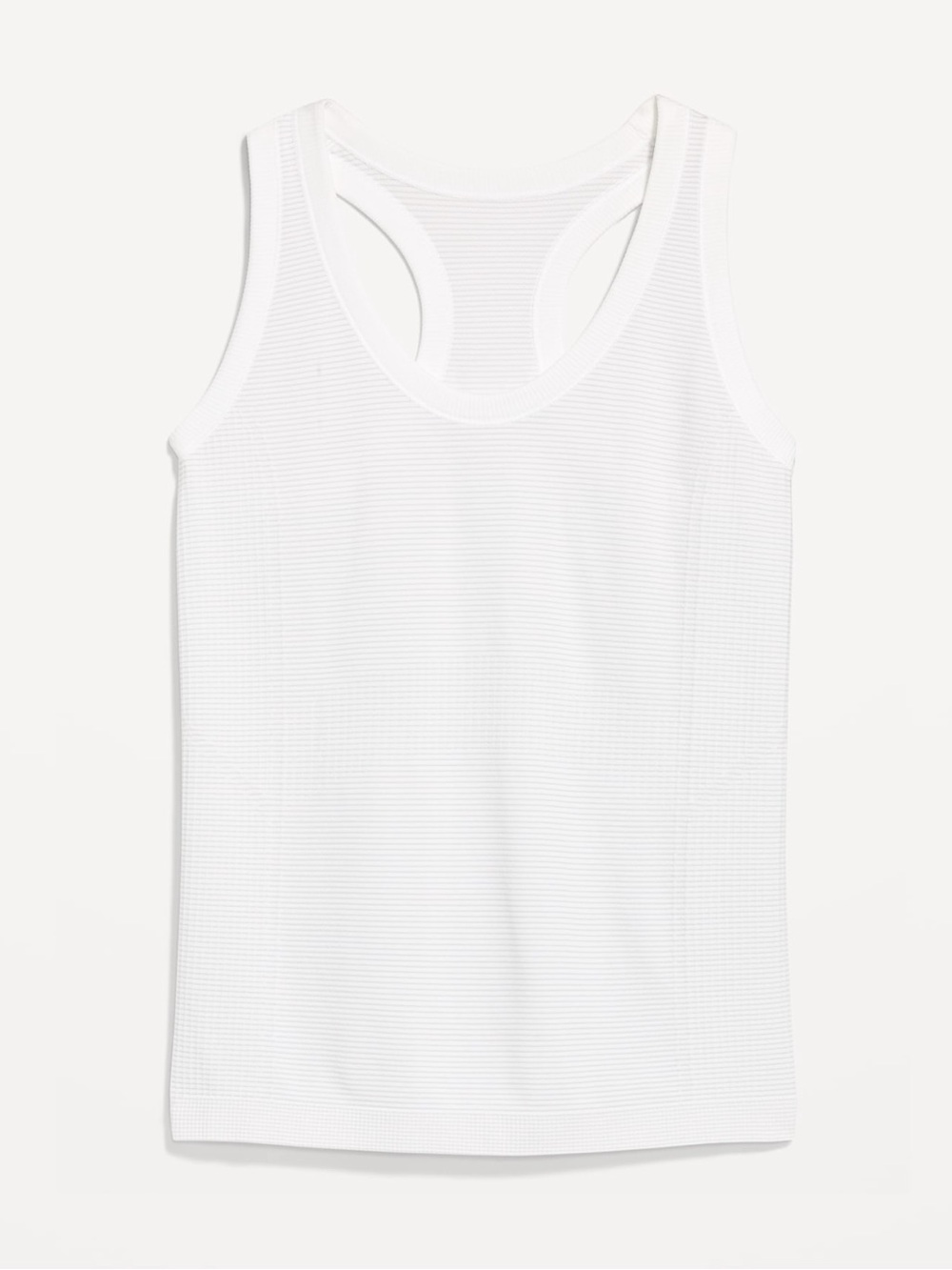 Old navy athletic White Ribbed Racerback Tank Top